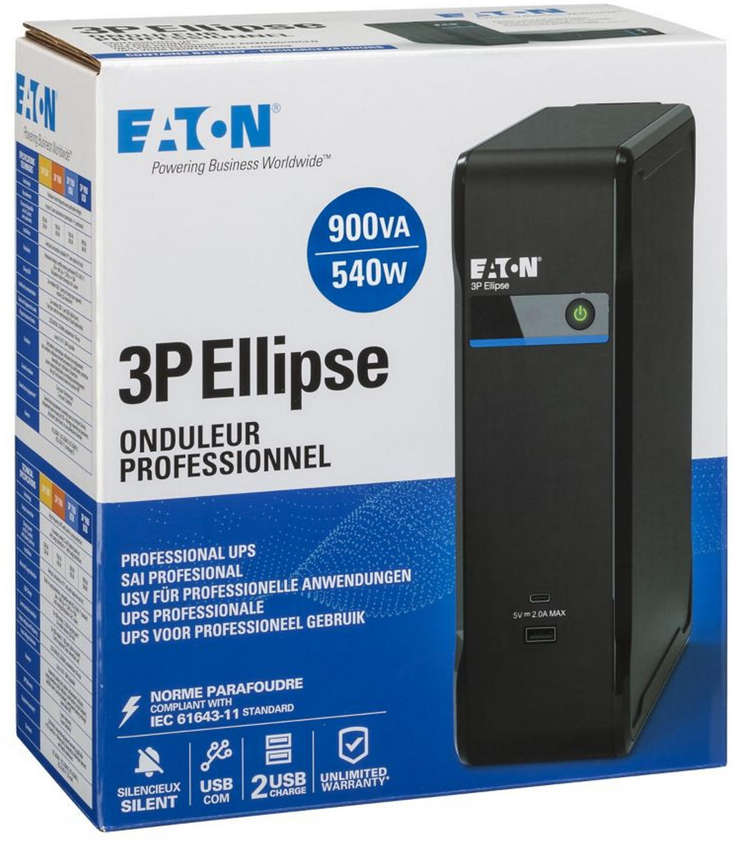 ИБП Eaton 3P Ellipse 900VA/540W (3P900UD) фото 