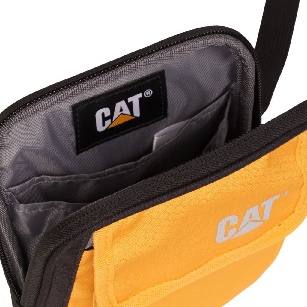 Сумка Caterpillar (CAT) Pollux Utility Bag 84876 13x17x2 см черно-желтая фото 4