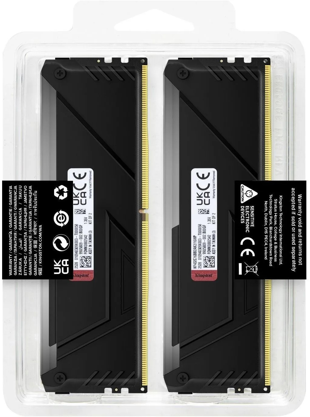 Память ПК Kingston DDR4 16GB KIT (8GBx2) 3200 FURY Beast RGB (KF432C16BB2AK2/16WP) фото 8