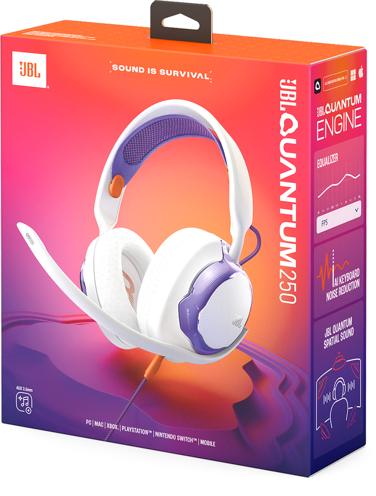 Игровая гарнитура JBL Quantum 250 White (JBLQTUM250WHT) фото 8