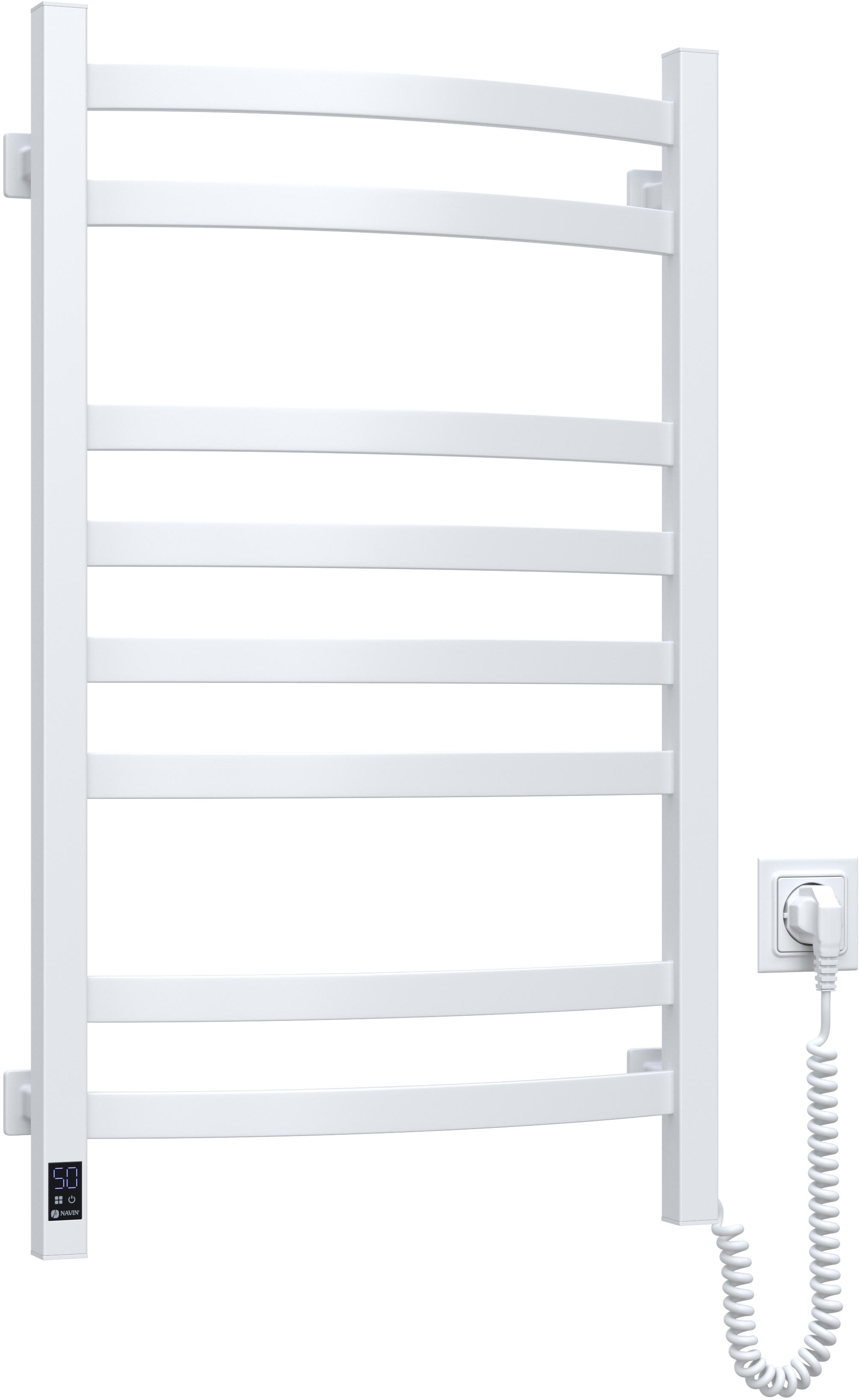 Полотенцесушитель Navin электрический Avalon, 800х480х104мм, белый (12-103053-4880) фото 