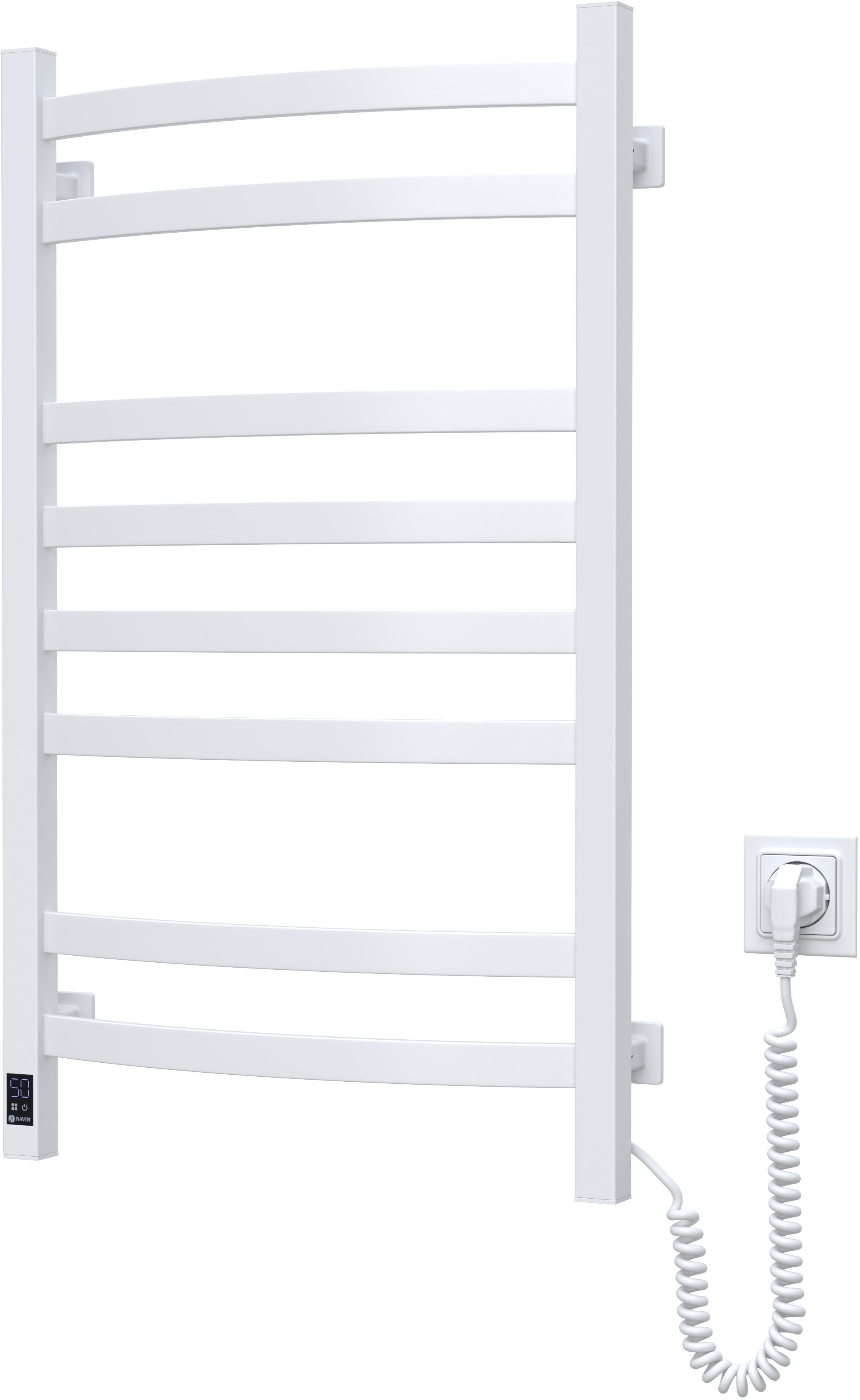 Полотенцесушитель Navin электрический Avalon, 800х480х104мм, белый (12-103053-4880) фото 