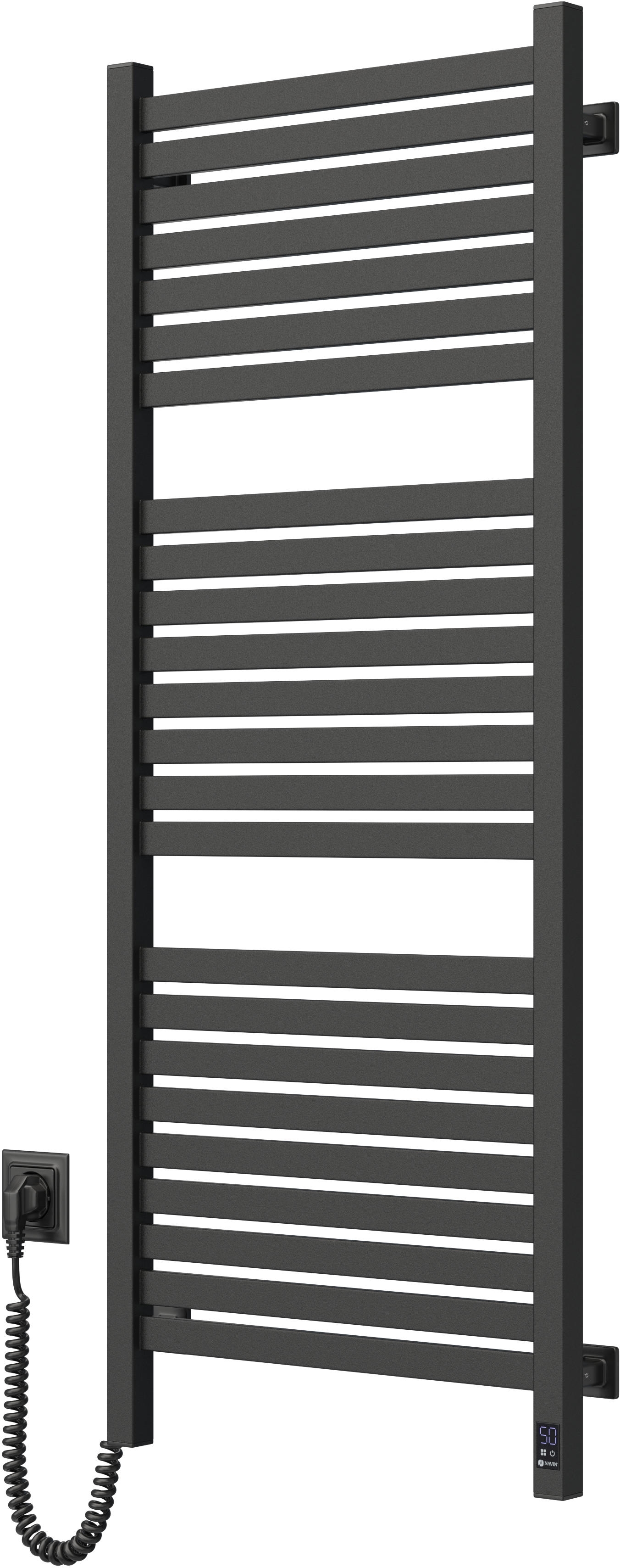 Полотенцесушитель Navin электрический Авангард Х, 1200х480х71мм, черный (12-272155-4812) фото 