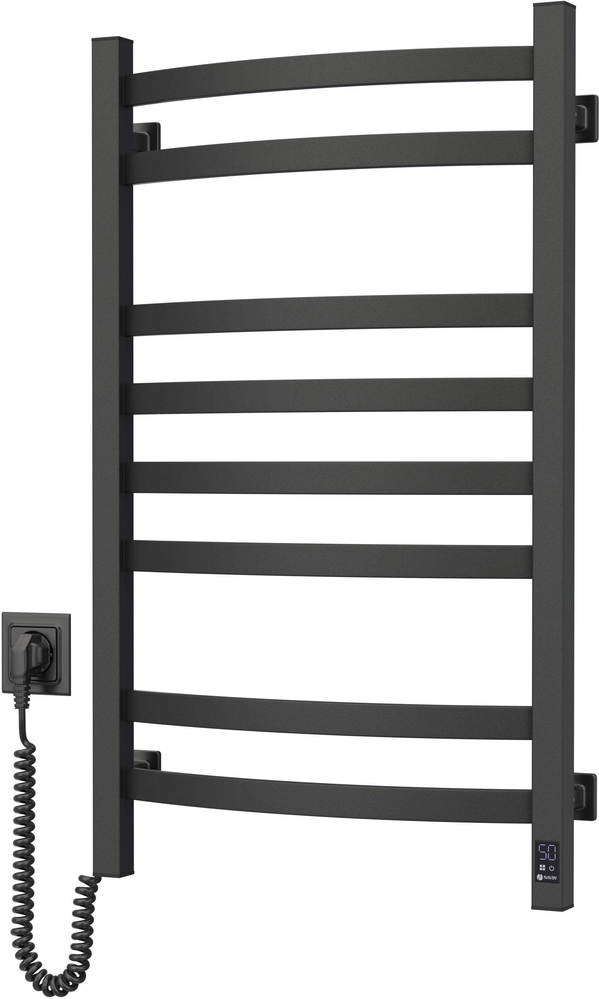 Полотенцесушитель Navin электрический Avalon, 800х480х104мм, черный (12-203153-4880) фото 5
