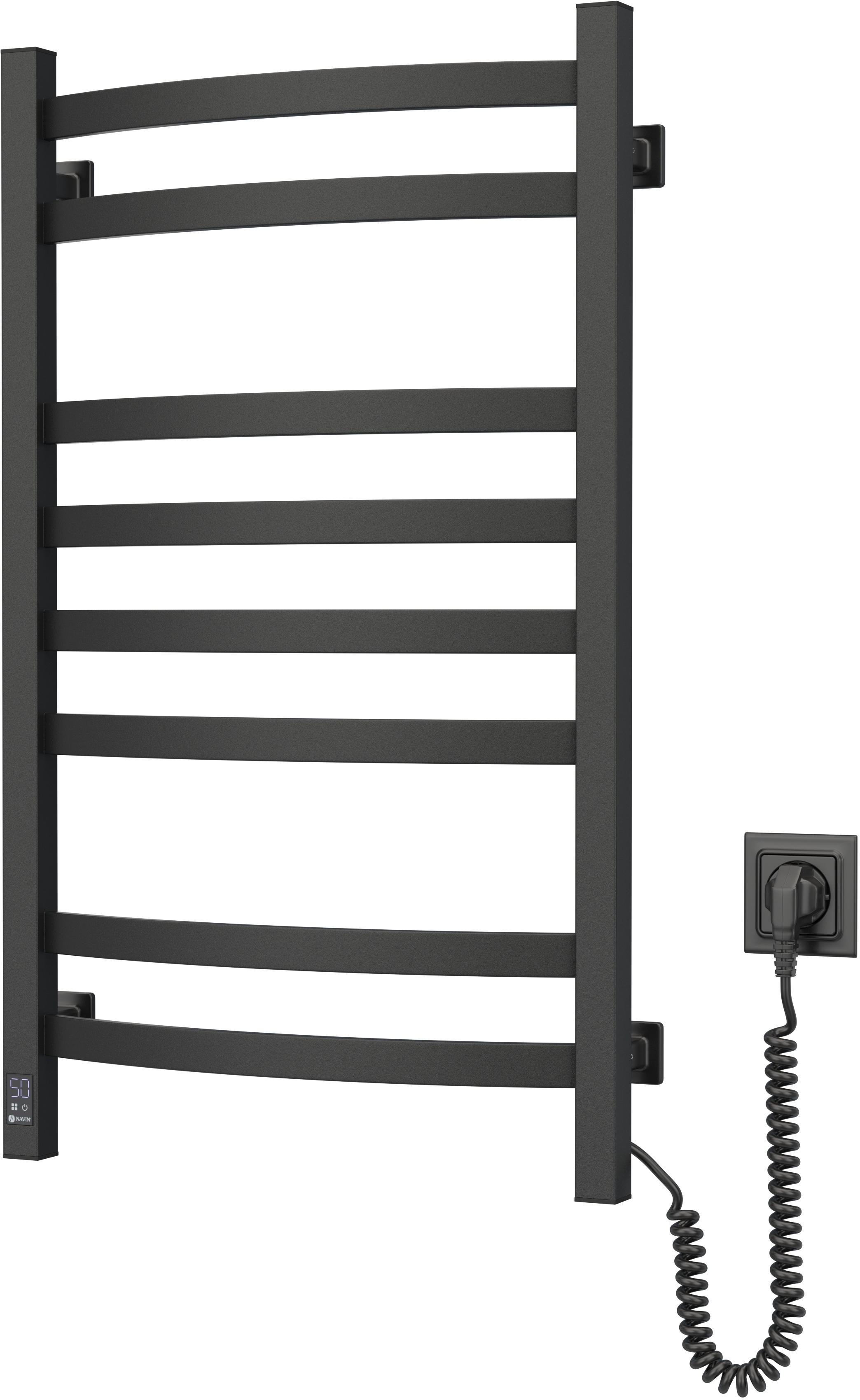 Полотенцесушитель Navin электрический Avalon, 800х480х104мм, черный (12-203053-4880) фото 