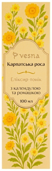 Эликсир-тоник Vesna Карпатская Роса с календулой и ромашкой 100 мл фото 3