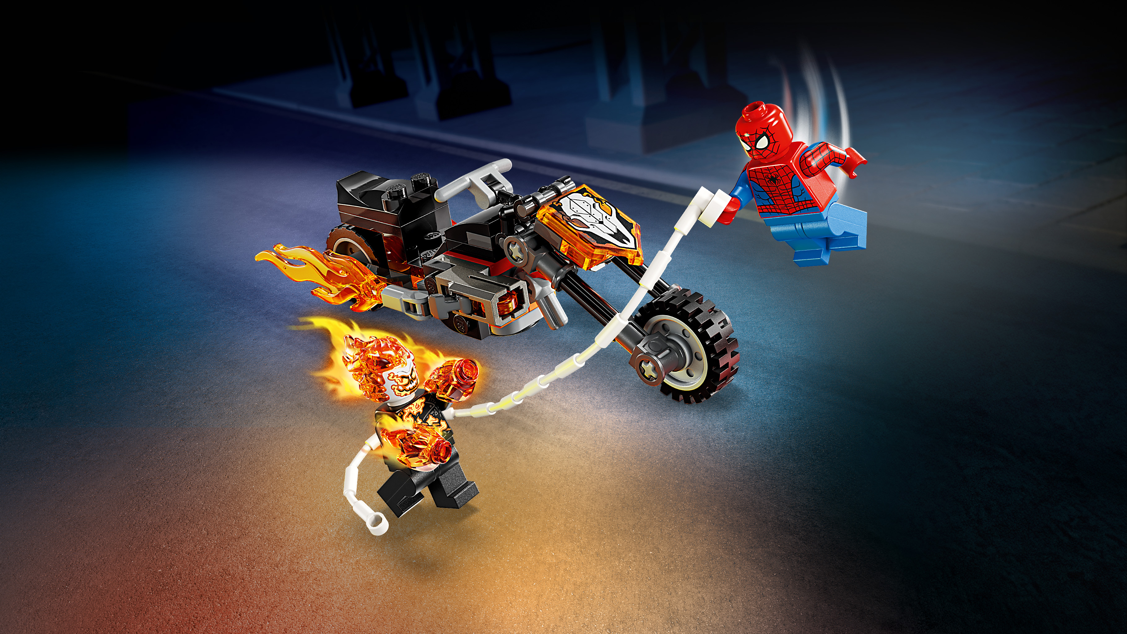 LEGO 76335 Super Heroes Людина-павук vs. Примарний вершник на мотоцикліфото12