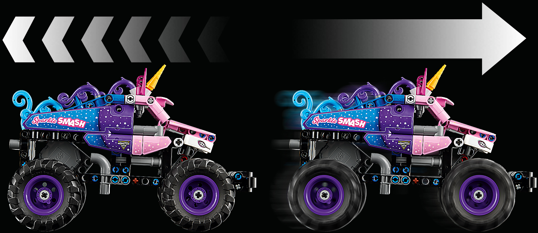 LEGO 42220 Technic Monster Jam Sparkle Smash с функцией «Pull-Back» фото 10