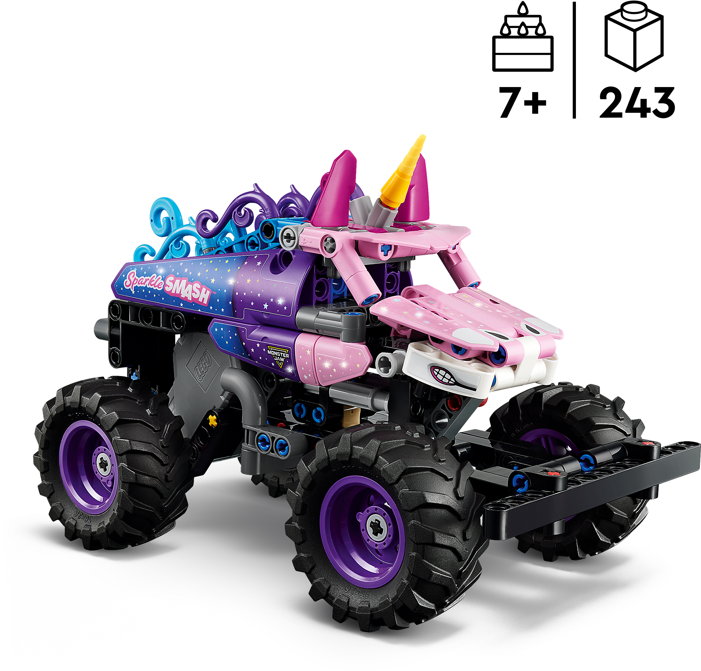 LEGO 42220 Technic Monster Jam Sparkle Smash с функцией «Pull-Back» фото 2
