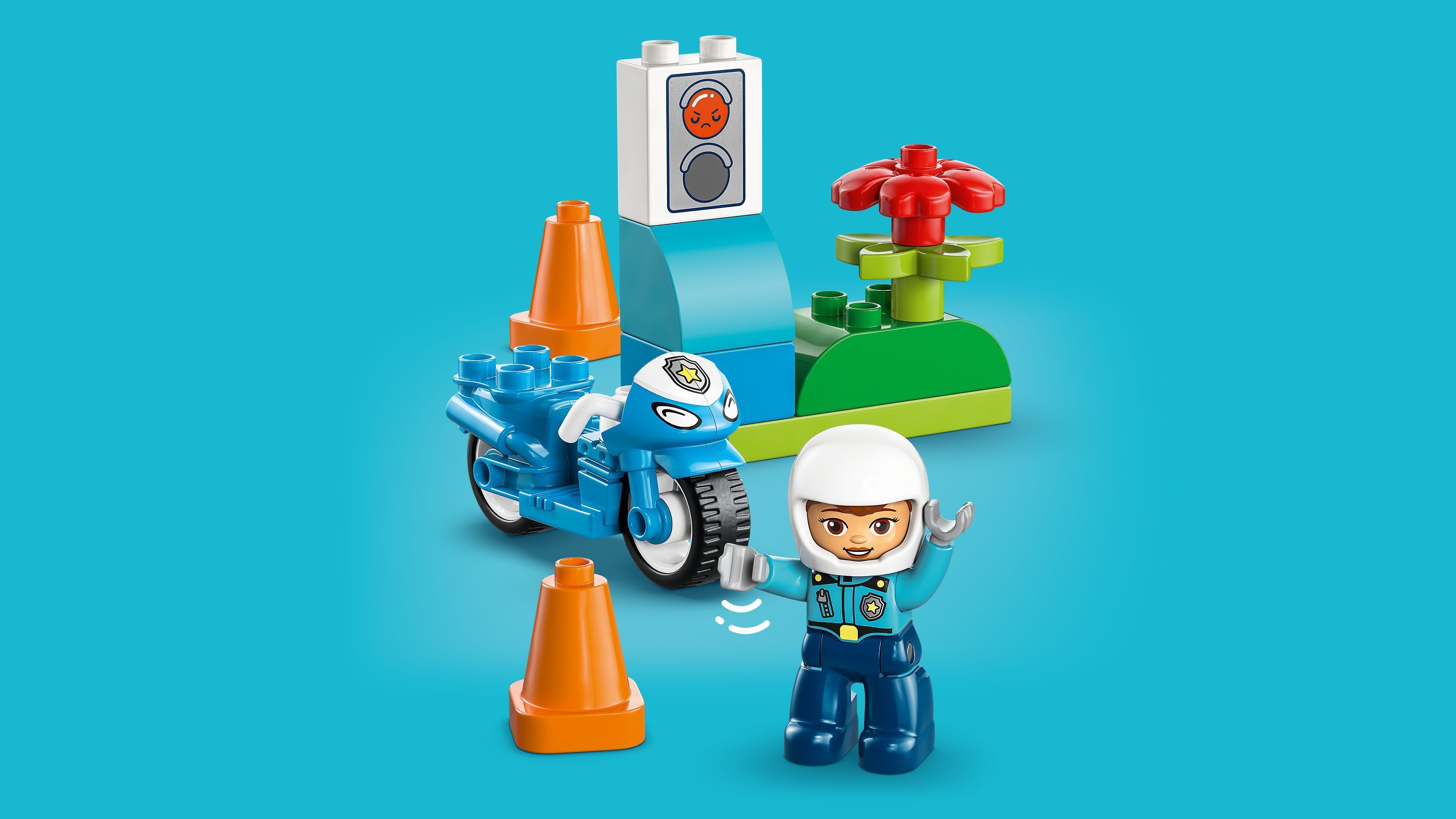 LEGO 10471 DUPLO Town Синий полицейский мотоцикл фото 12