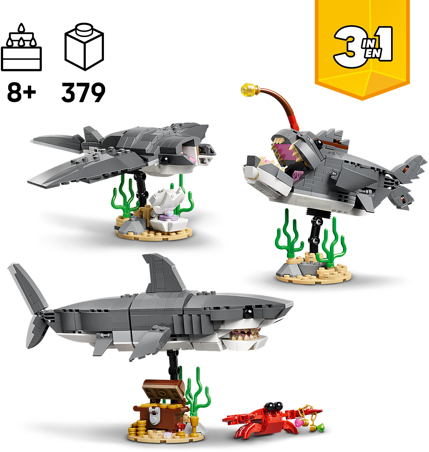 LEGO 31381 Creator Люта акула зі скринею скарбівфото2