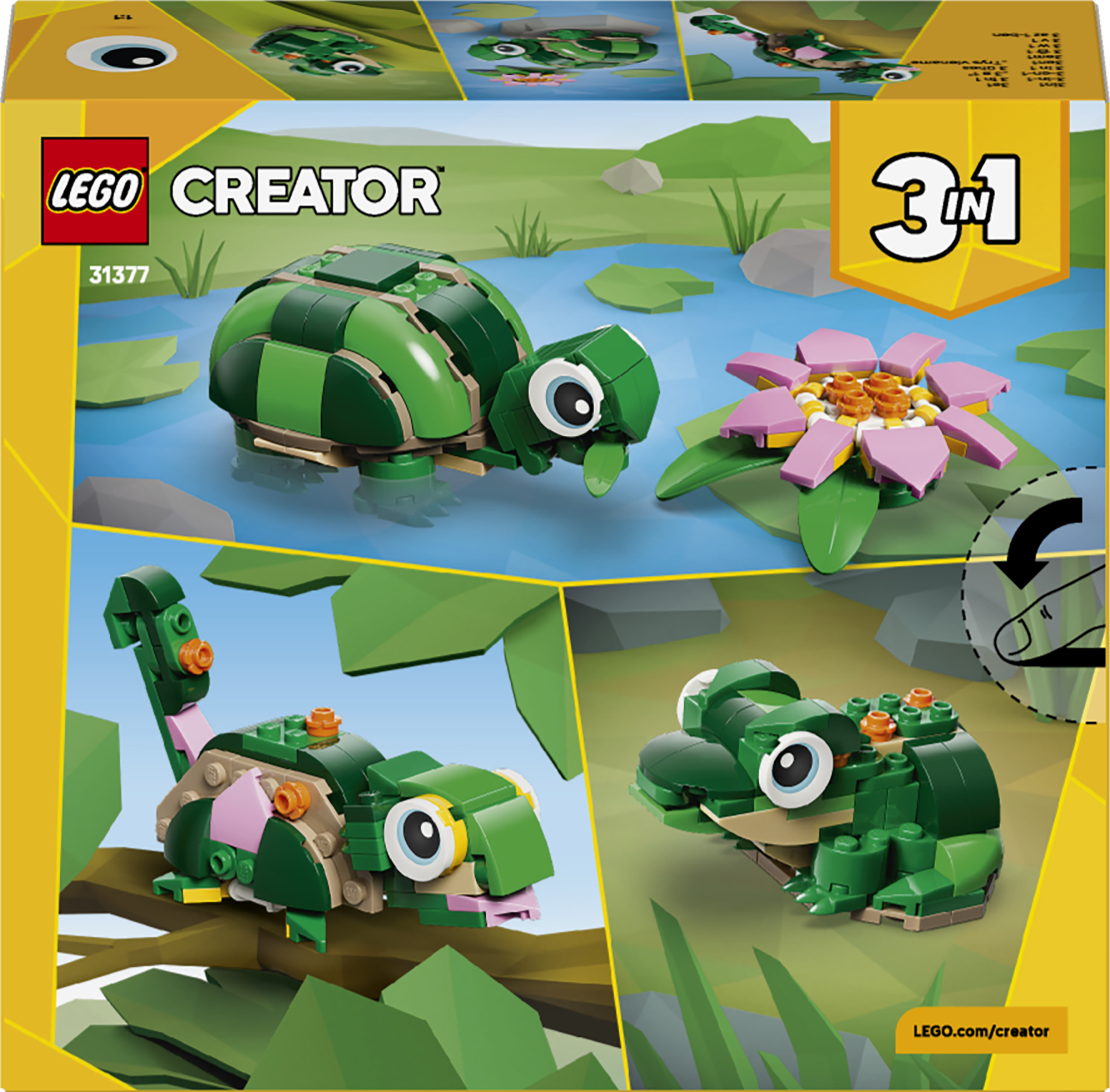 LEGO 31377 Creator Черепаха с цветком водяной лилии фото 12