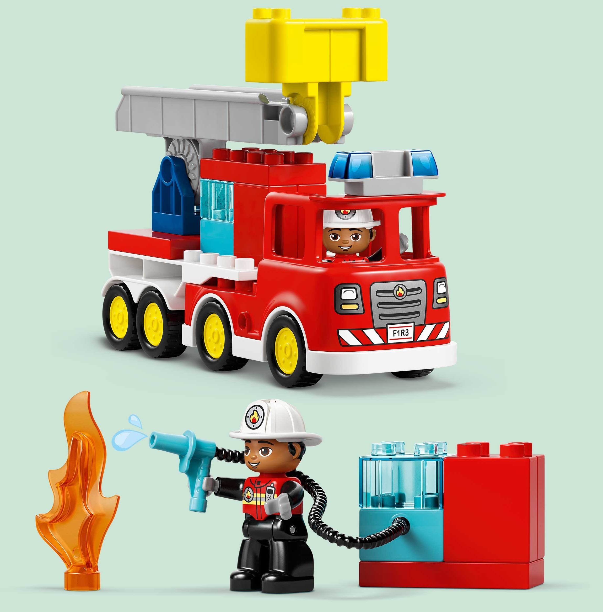 LEGO 10473 DUPLO Town Пожежна машина зі шлангом і пожежникомфото7