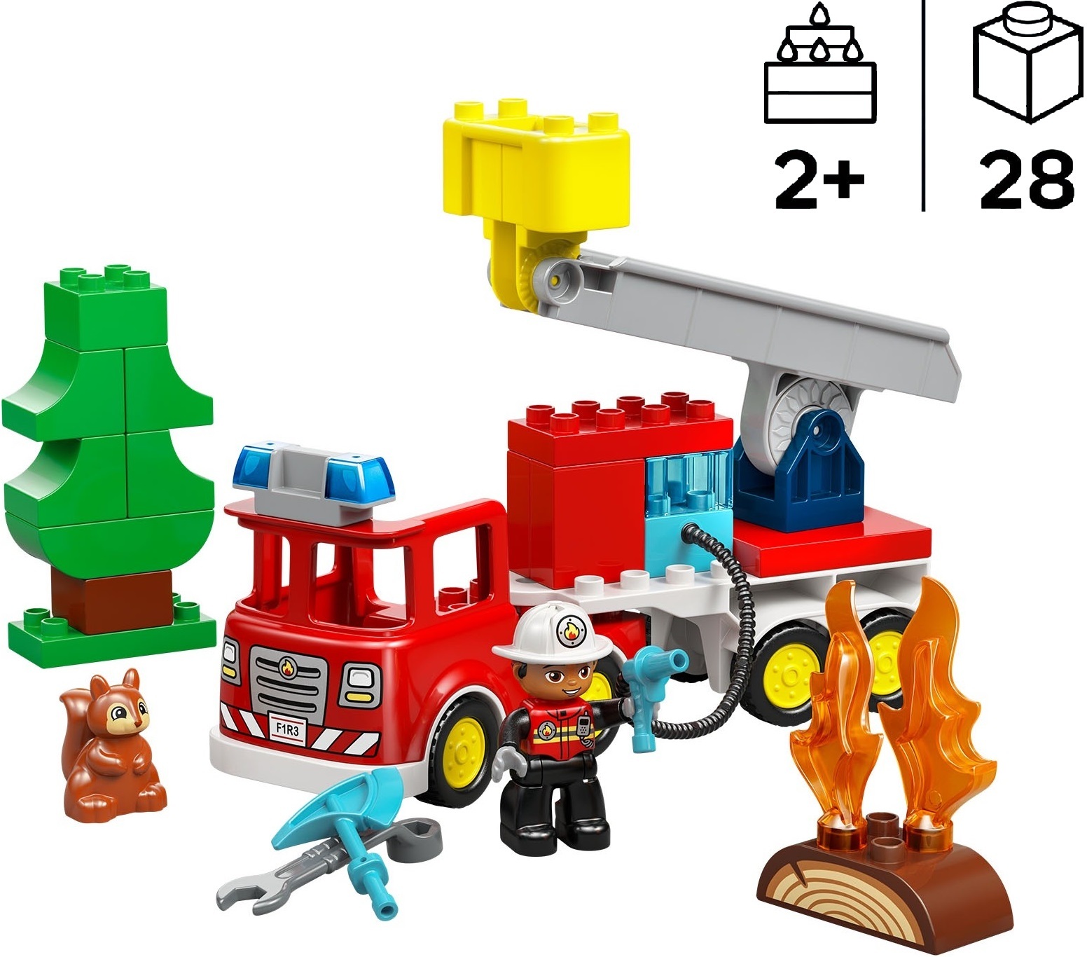 LEGO 10473 DUPLO Town Пожежна машина зі шлангом і пожежникомфото2