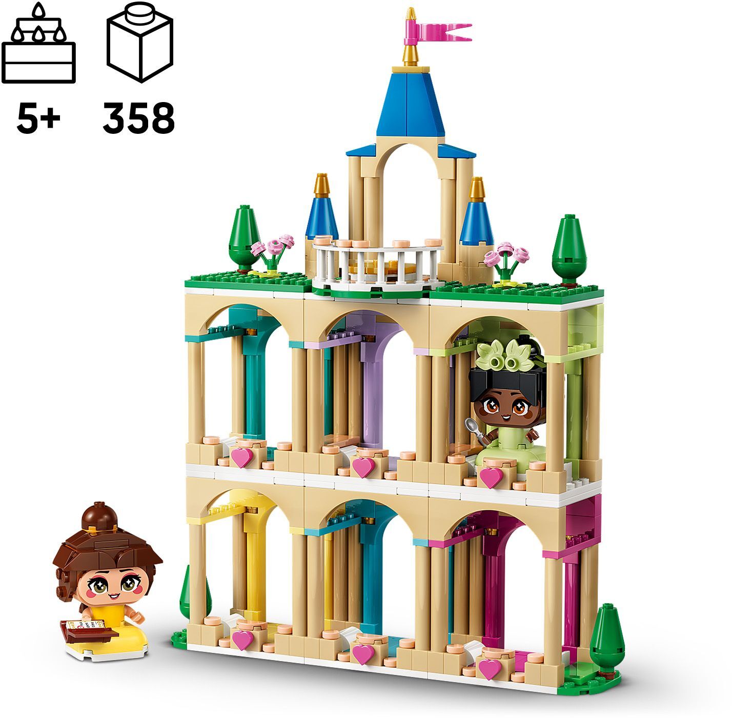 LEGO 43291 Disney Princess Мініпринцеси Бель і Тіана з замкомфото2