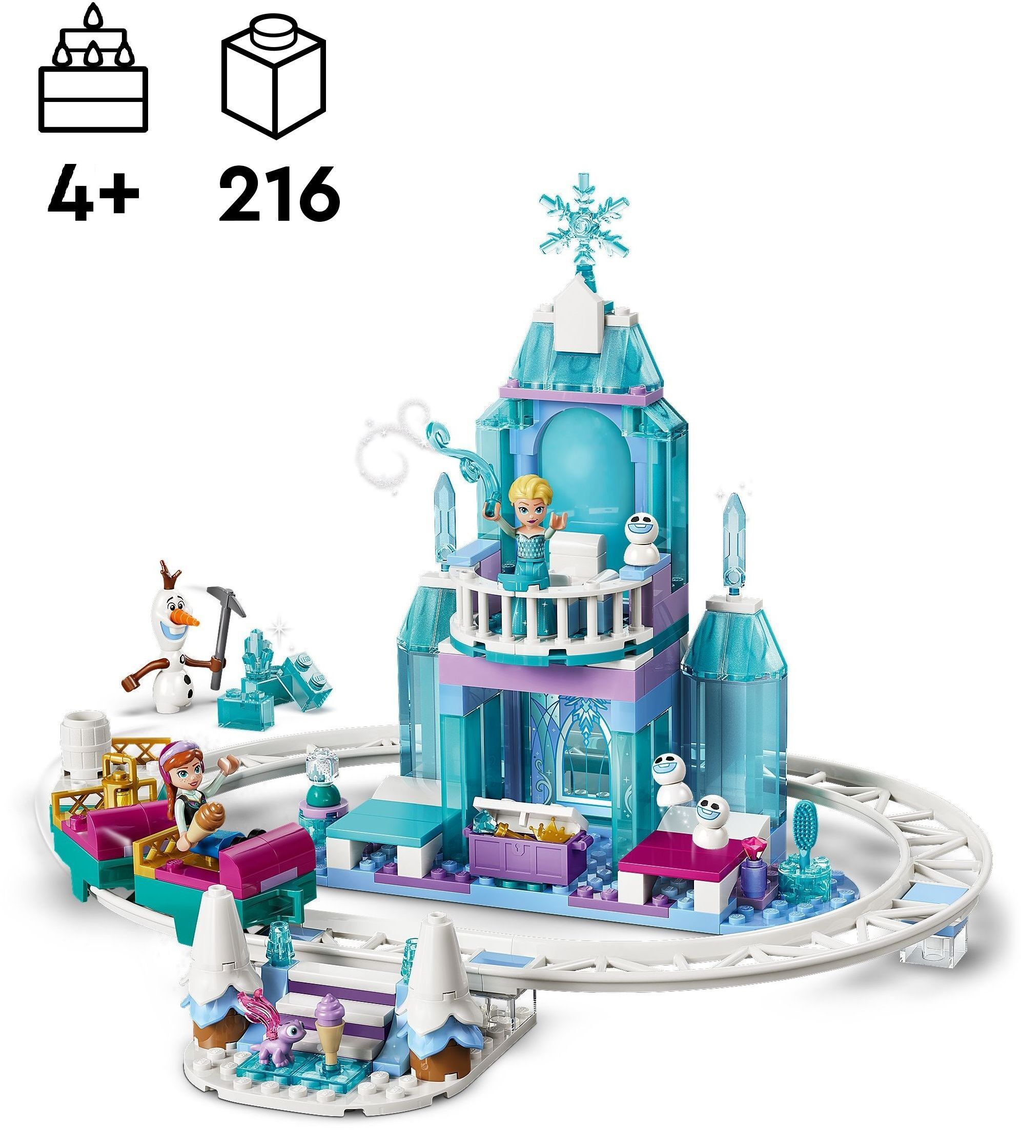 LEGO 43281 Disney Princess Ледяной дворец Эльзы и веселое катание на санках фото 2