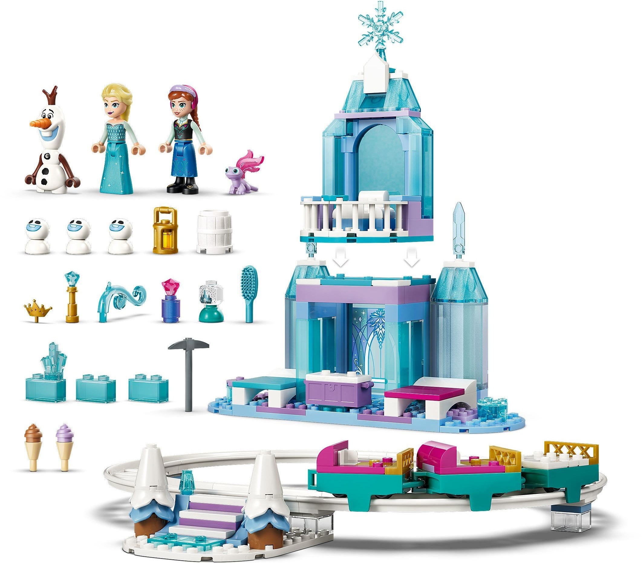LEGO 43281 Disney Princess Ледяной дворец Эльзы и веселое катание на санках фото 3