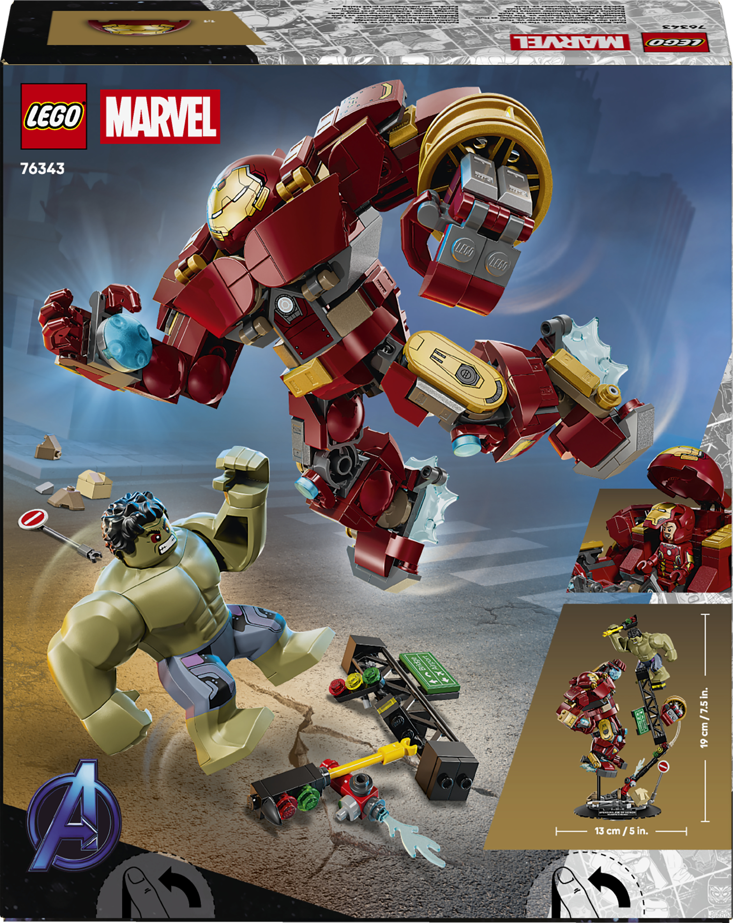 LEGO 76343 Marvel Легендарная битва: Халкбастер vs. Халк фото 12