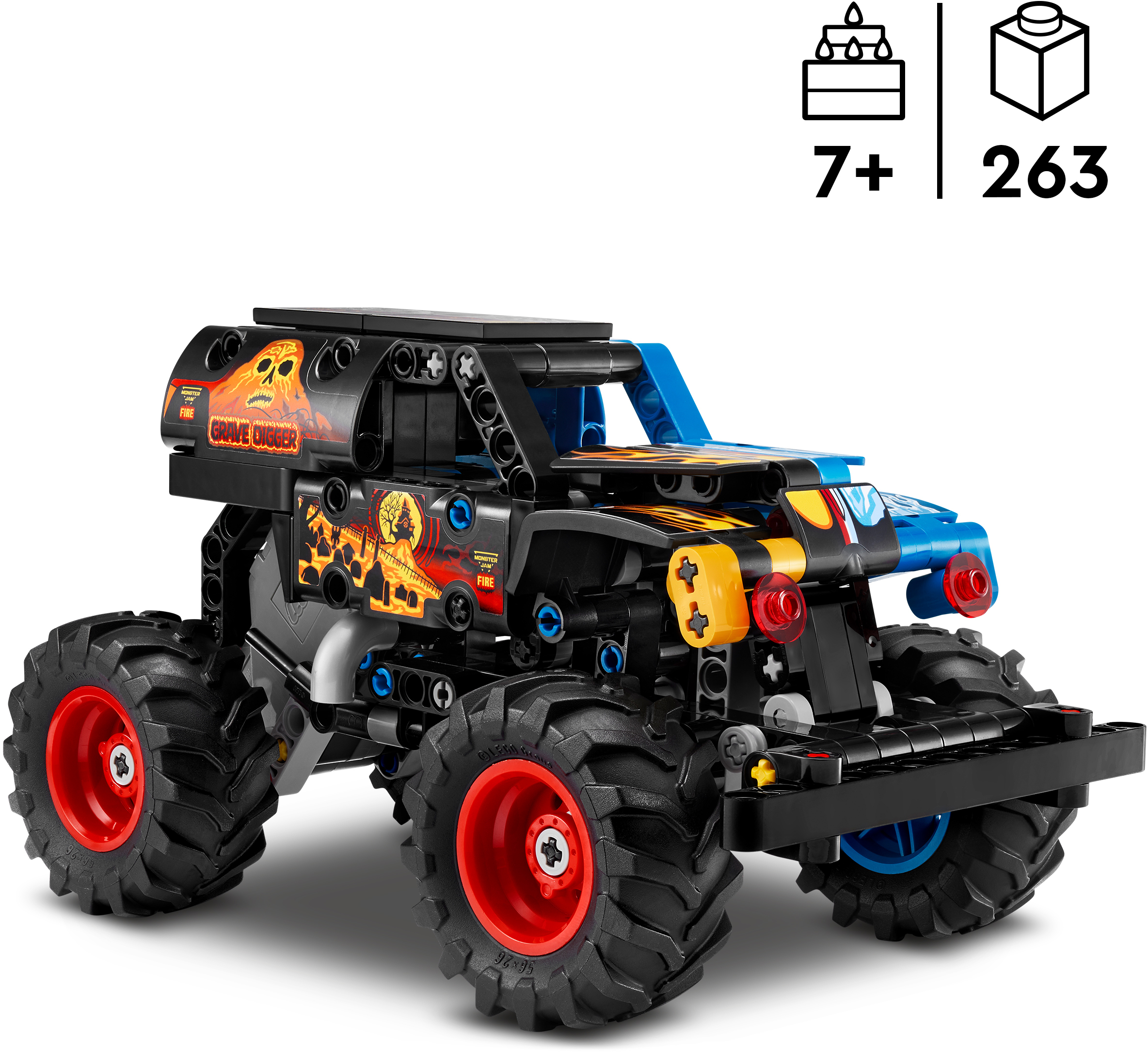 LEGO 42219 Technic Monster Jam Grave Digger Огонь и лед фото 2