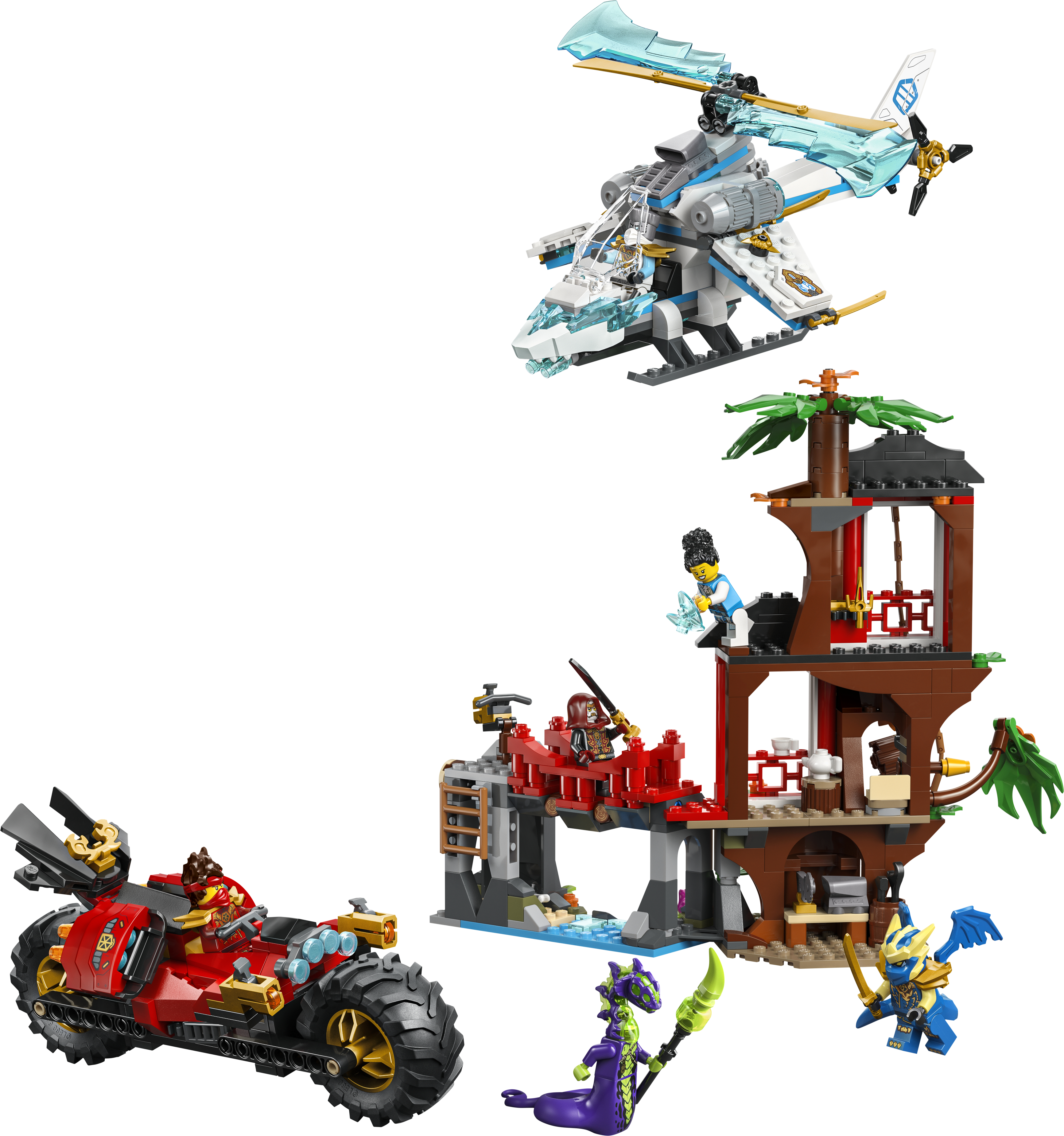 LEGO 71857 Ninjago Автомобильная битва ниндзя возле дома на дереве фото 2