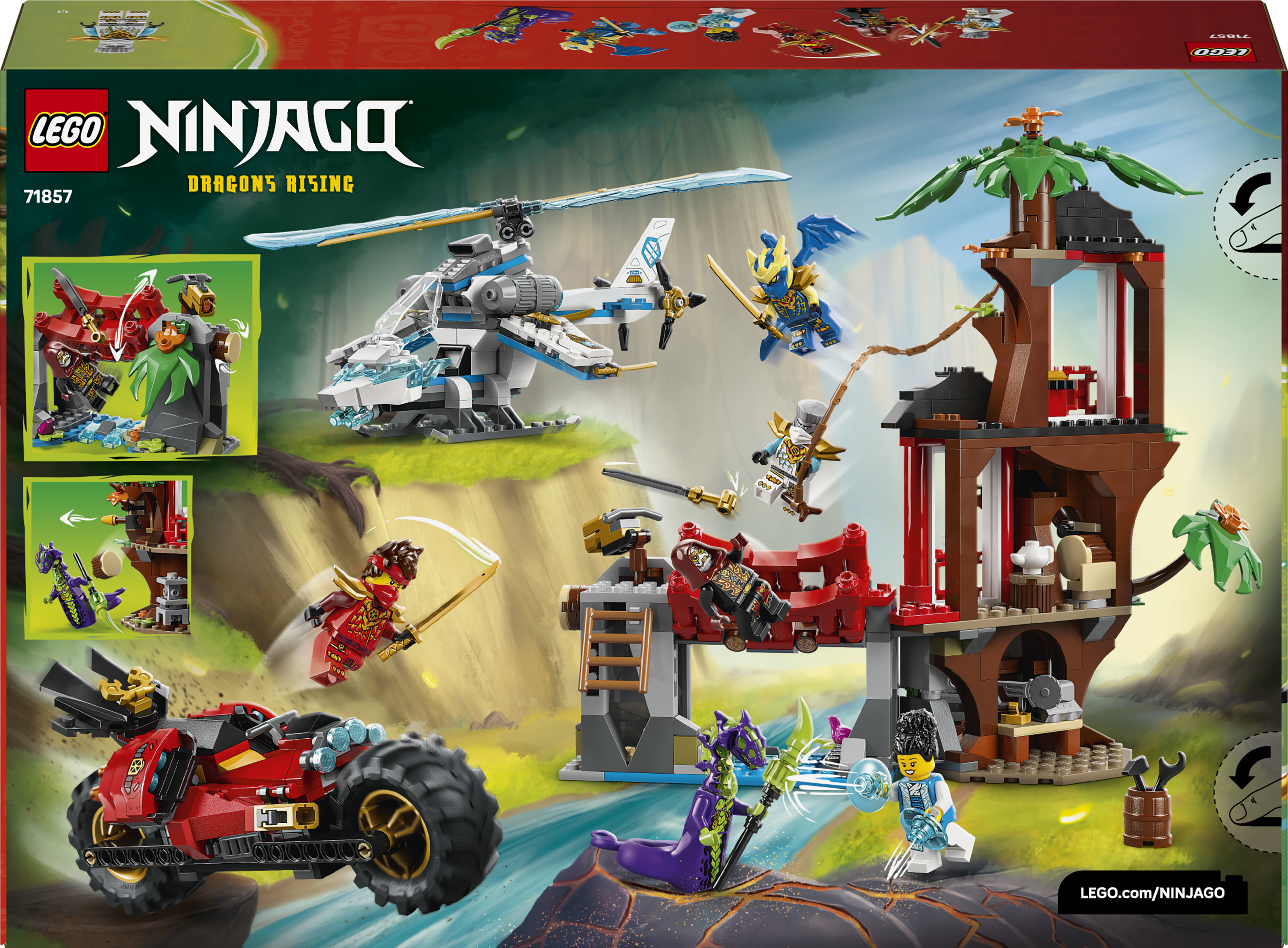 LEGO 71857 Ninjago Автомобильная битва ниндзя возле дома на дереве фото 12