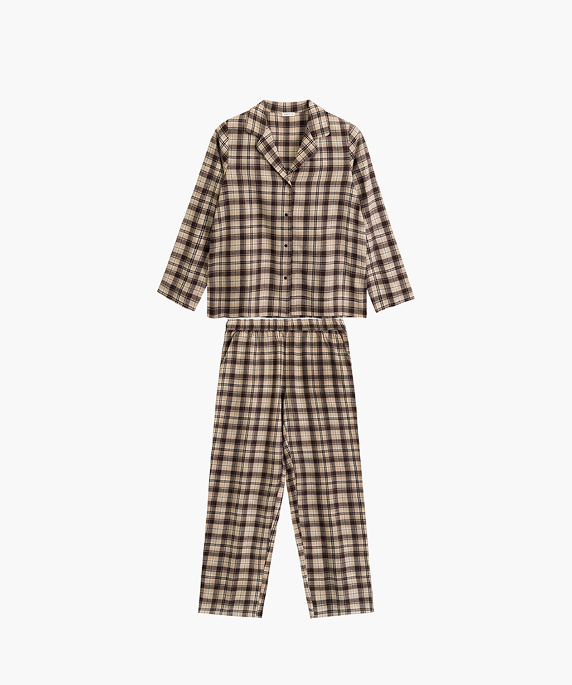 Пижама женская брюки, рубашка Atlantic NLP-505 S бежевая фото 3