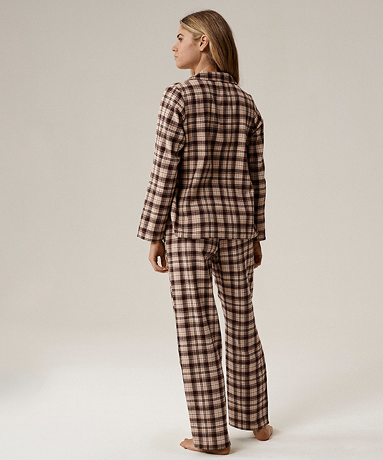 Пижама женская брюки, рубашка Atlantic NLP-505 XL бежевая фото 2