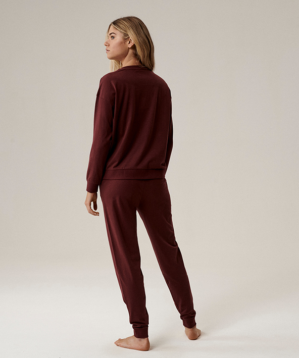 Пижама женская брюки, рубашка Atlantic NLP-499 L бордовая фото 2