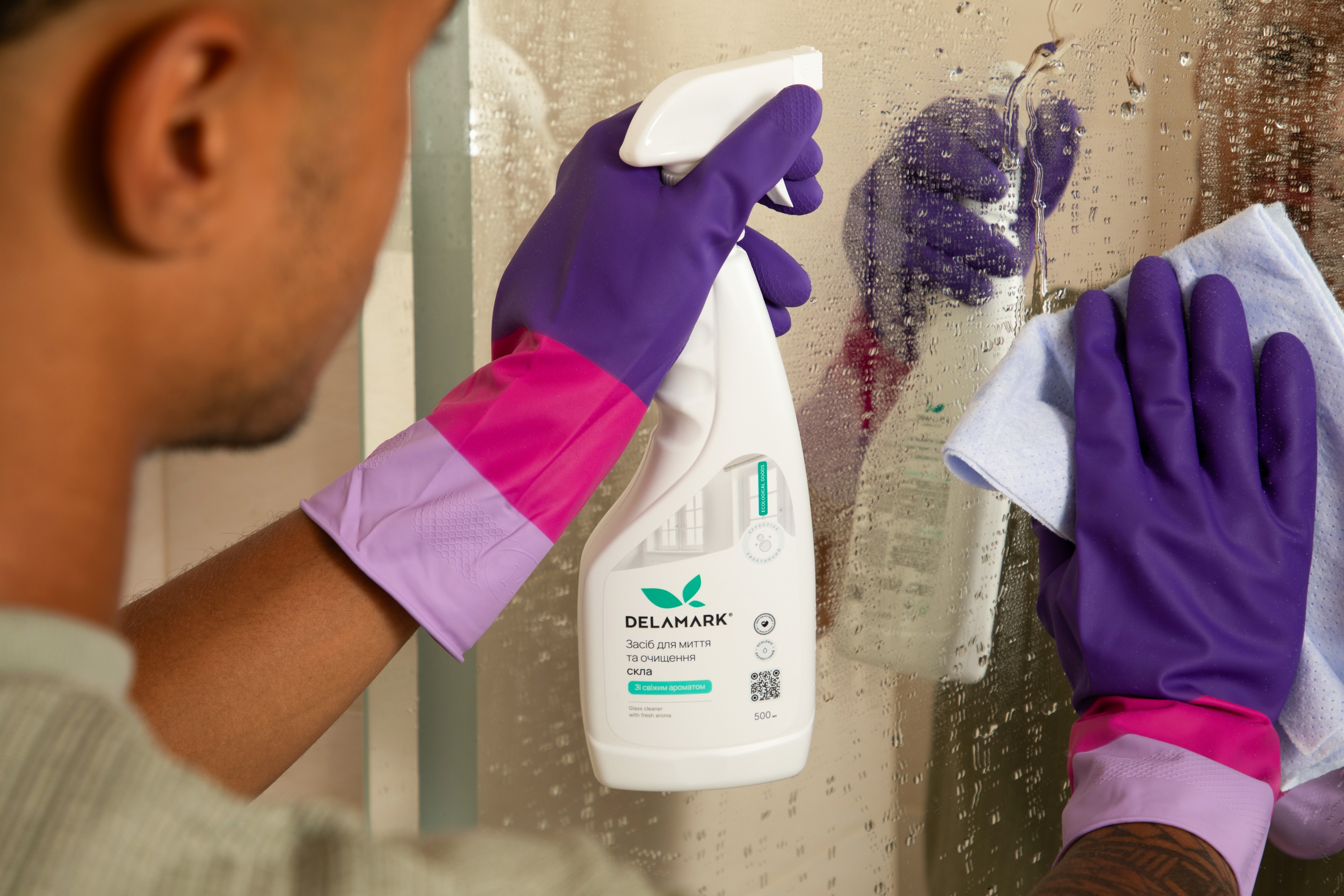 Средство для мытья стекла DeLaMark со свежим ароматом 0.5 л фото 2