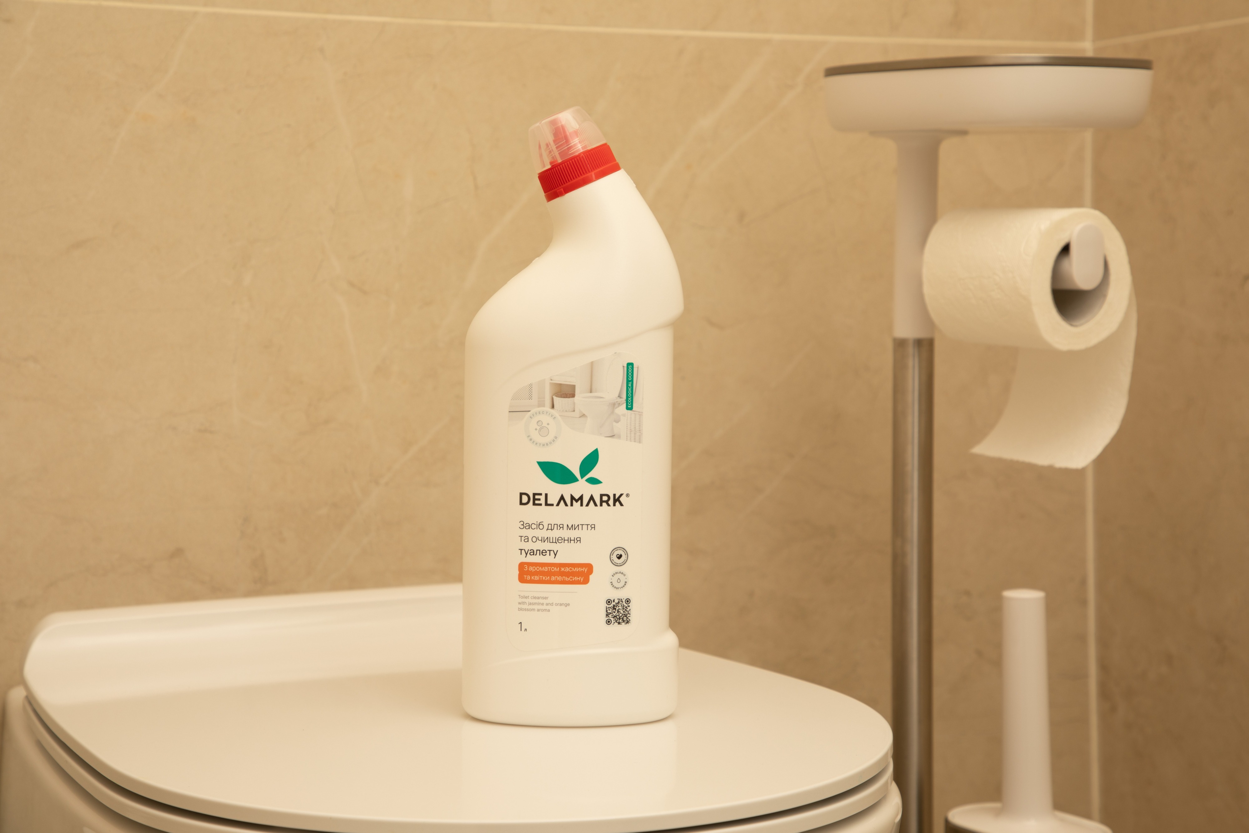 Средство для мытья туалета DeLaMark жасмин и апельсиновый цветок 1 л фото 