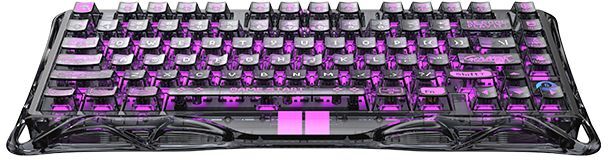 Клавиатура GravaStar Mercury V75 Lite Magnetic Blackcore, USB-A, RGB, Transparent Black (GSV75LITE_XTAL_BLK) фото 2