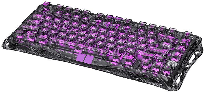 Клавиатура GravaStar Mercury V75 Lite Magnetic Blackcore, USB-A, RGB, Transparent Black (GSV75LITE_XTAL_BLK) фото 3