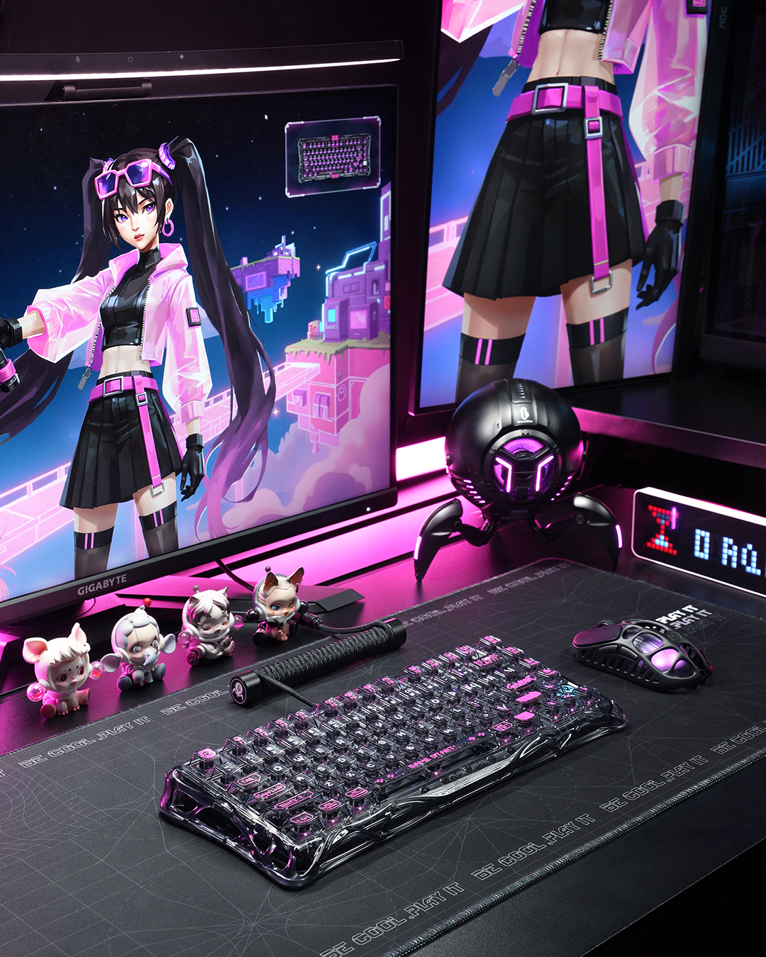 Клавиатура GravaStar Mercury V75 Lite Magnetic Blackcore, USB-A, RGB, Transparent Black (GSV75LITE_XTAL_BLK) фото 11