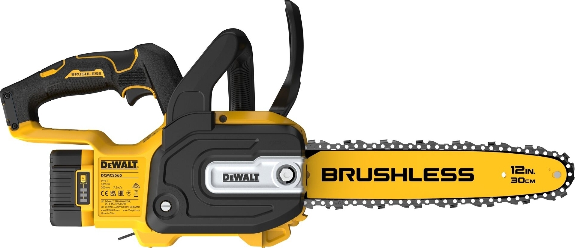 Пила цепная аккумуляторная DeWALT, XR Li-Ion 18В шина 30см (без АКБ и ЗУ), (DCMCS565N) фото 