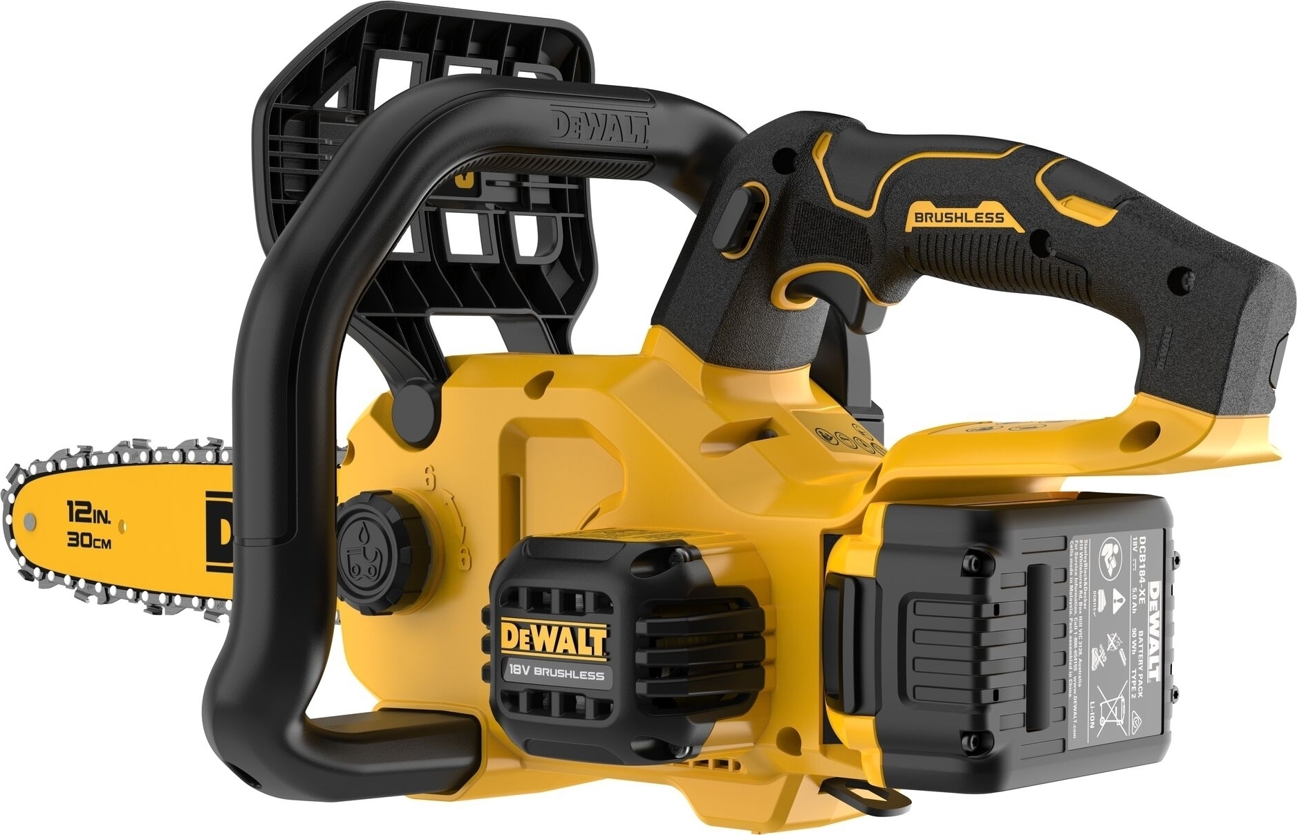 Пила цепная аккумуляторная DeWALT, XR Li-Ion 18В шина 30см (без АКБ и ЗУ), (DCMCS565N) фото 
