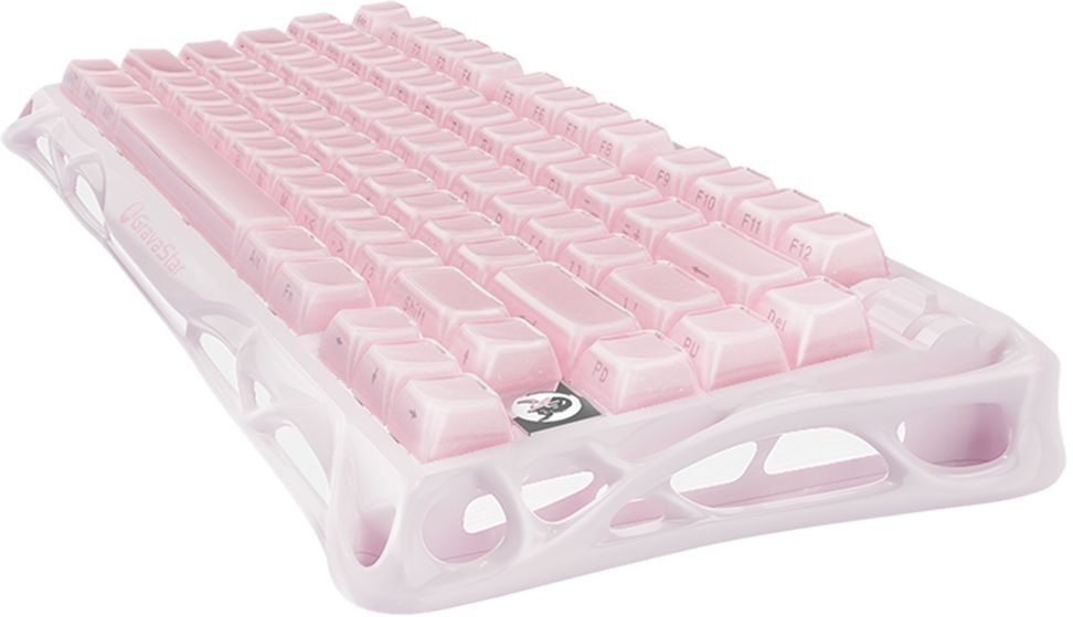Клавіатура GravaStar Mercury K1 GravaStar x Kailh Cheery Pink, EN, BT/WL/USB, Sakura Pink (GS_K1_P_PNK)фото