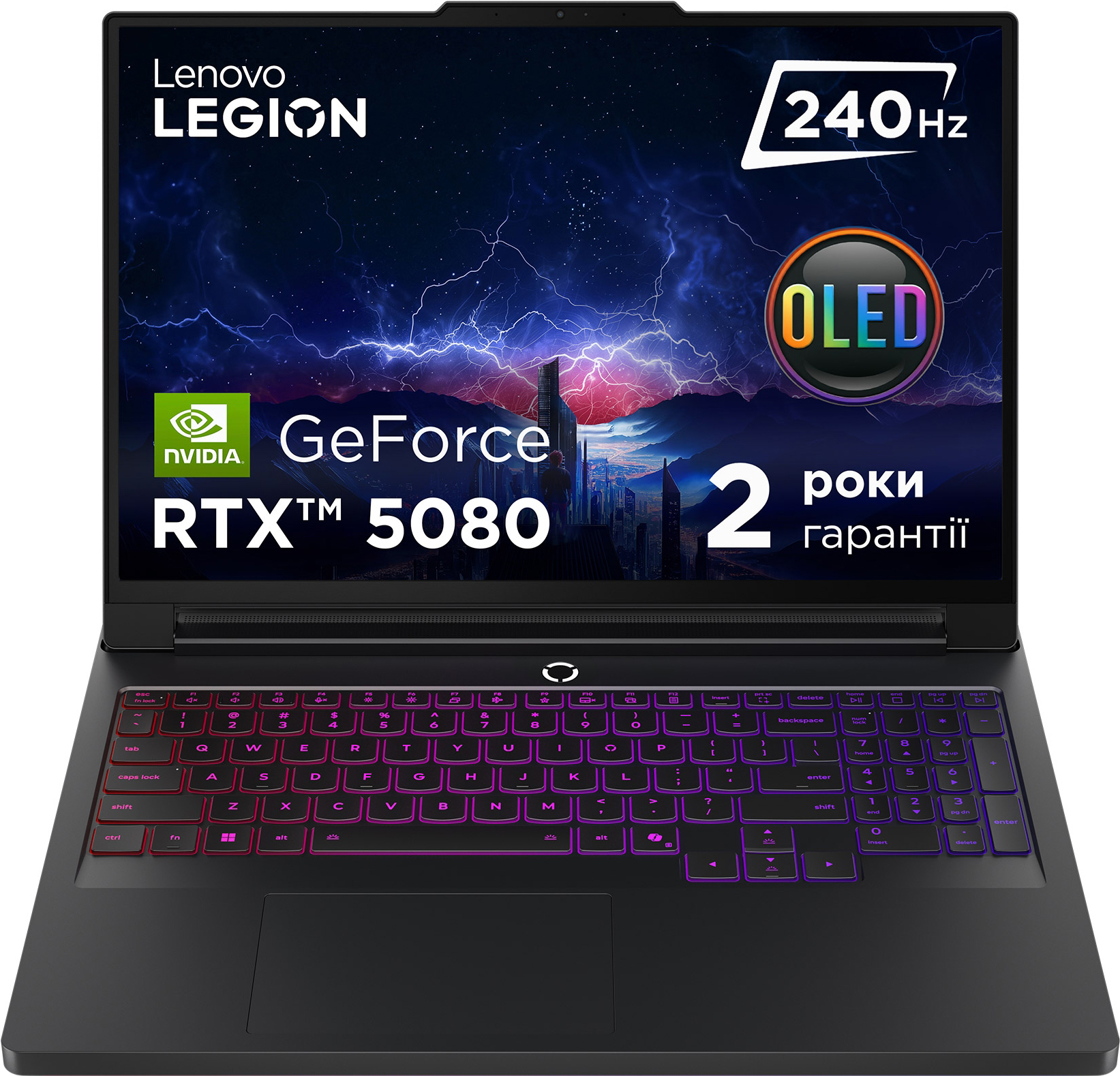 Ноутбук LENOVO Legion Pro 7 16IAX10H Eclipse Black (83F500GLRA)фото2