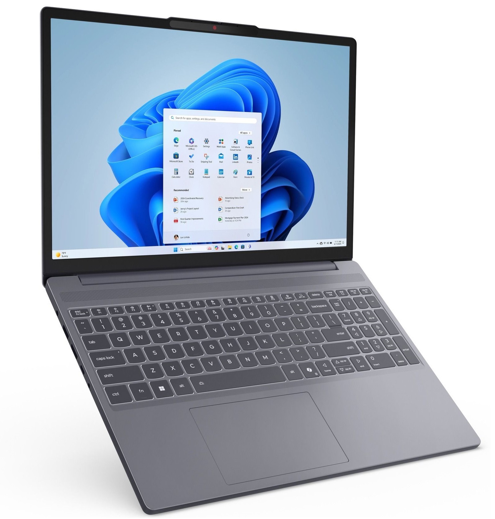 Ноутбук LENOVO IdeaPad Slim 3 15IRH10 Luna Grey (83K100UGRA) фото 13