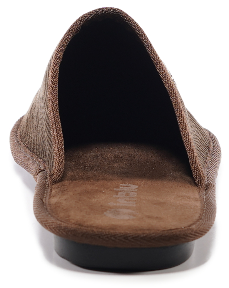 Домашние тапочки мужские Inblu 69-2H 40 (26 см) темно-коричневые фото 6