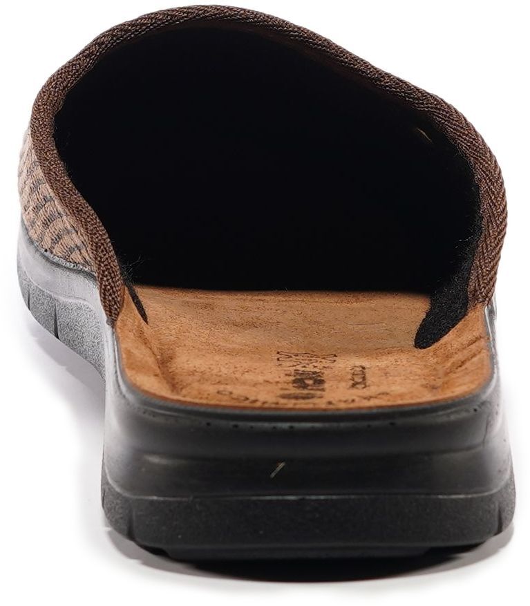 Домашние тапочки мужские Inblu BG000052 45 (28,5 см) темно-коричневые фото 6