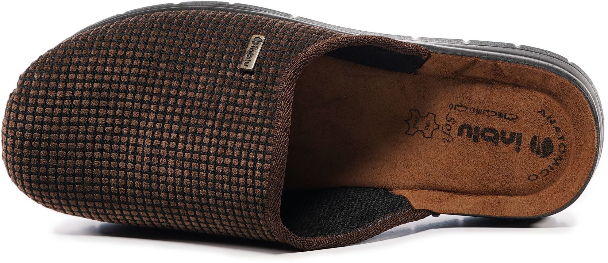 Домашние тапочки мужские Inblu BG000052 46 (29 см) темно-коричневые фото 5