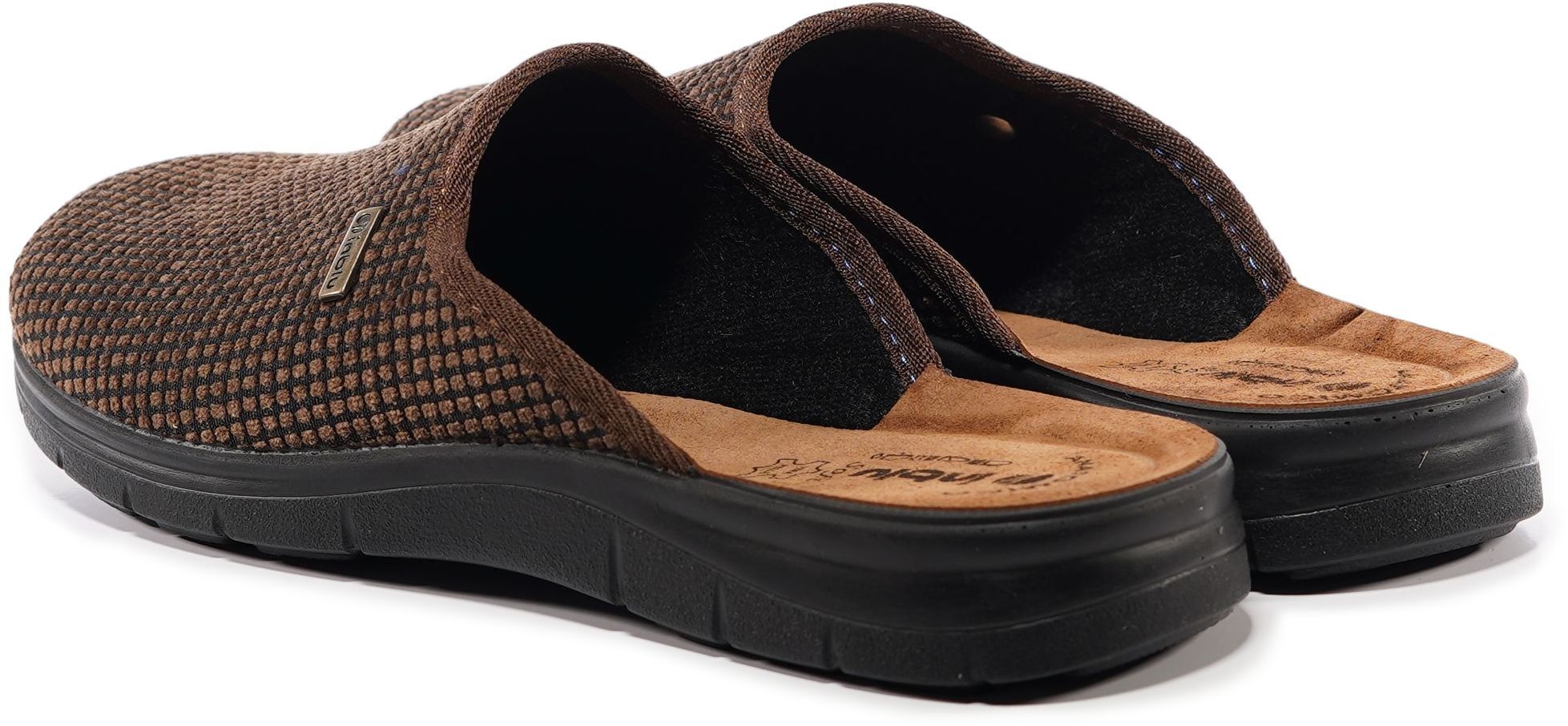 Домашние тапочки мужские Inblu BG000052 46 (29 см) темно-коричневые фото 8