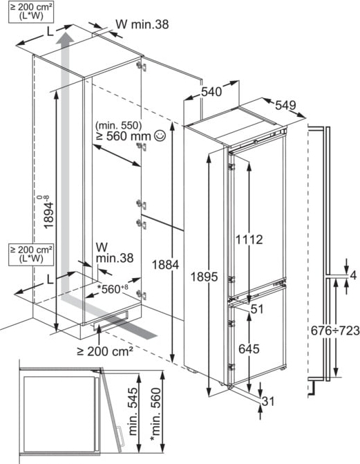 Вбудований холодильник Electrolux ENS6TE19Sфото
