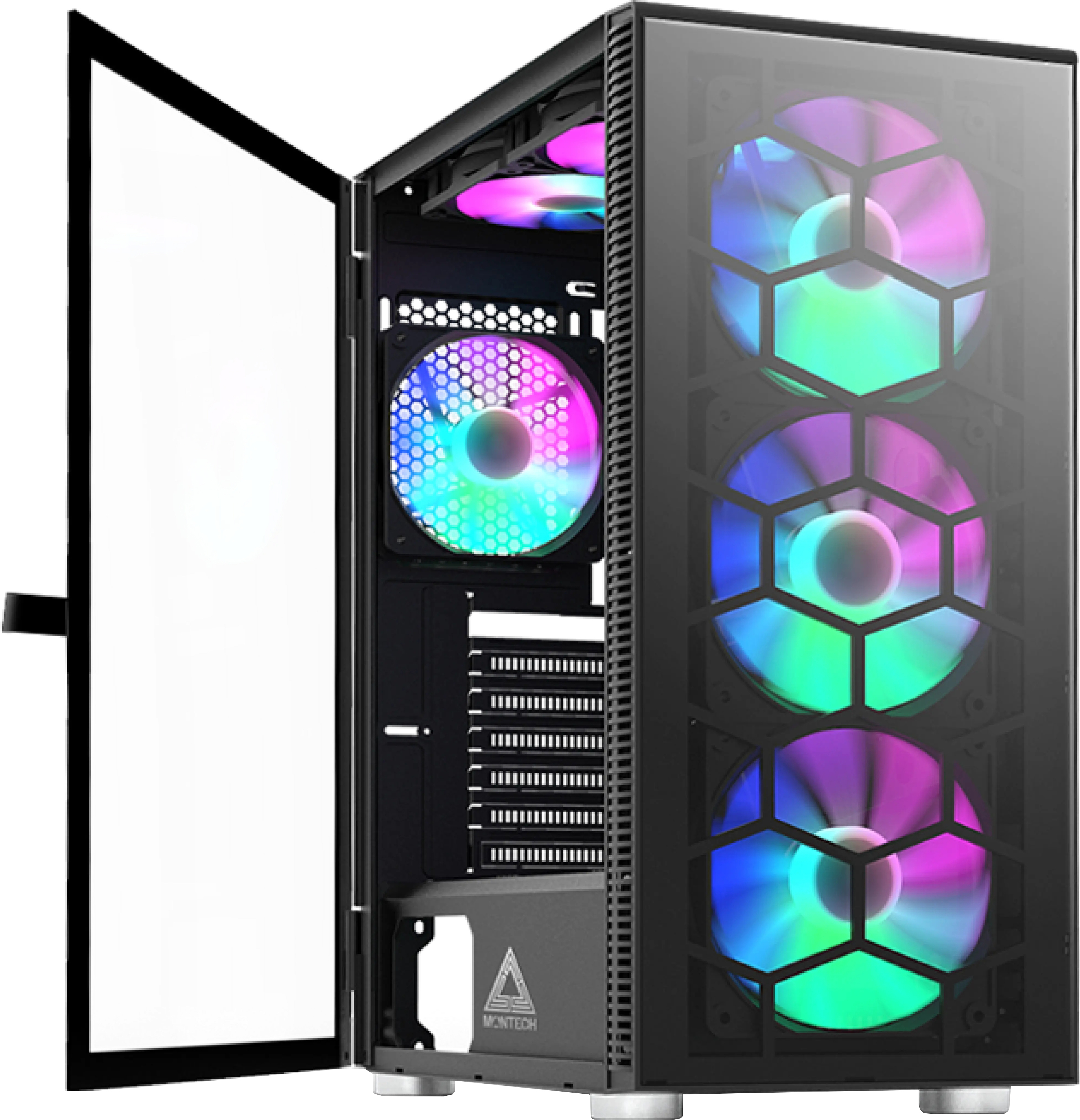 Корпус MONTECH X3 Glass без БЖ Black (X3 GLASS (B))фото2