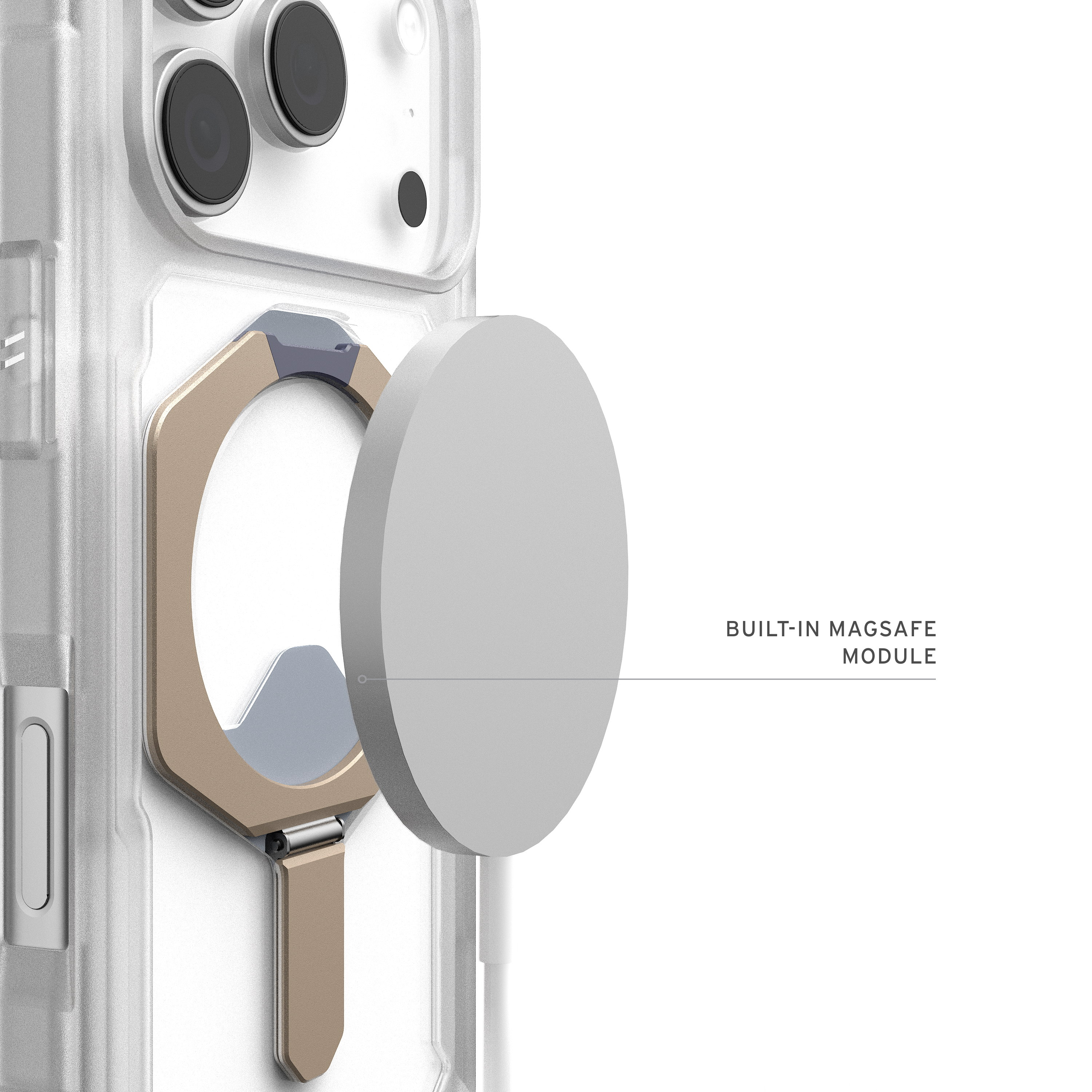 Чехол UAG для iPhone 17 Pro, Plasma XTE MagSafe, Clear/Titanium фото 14