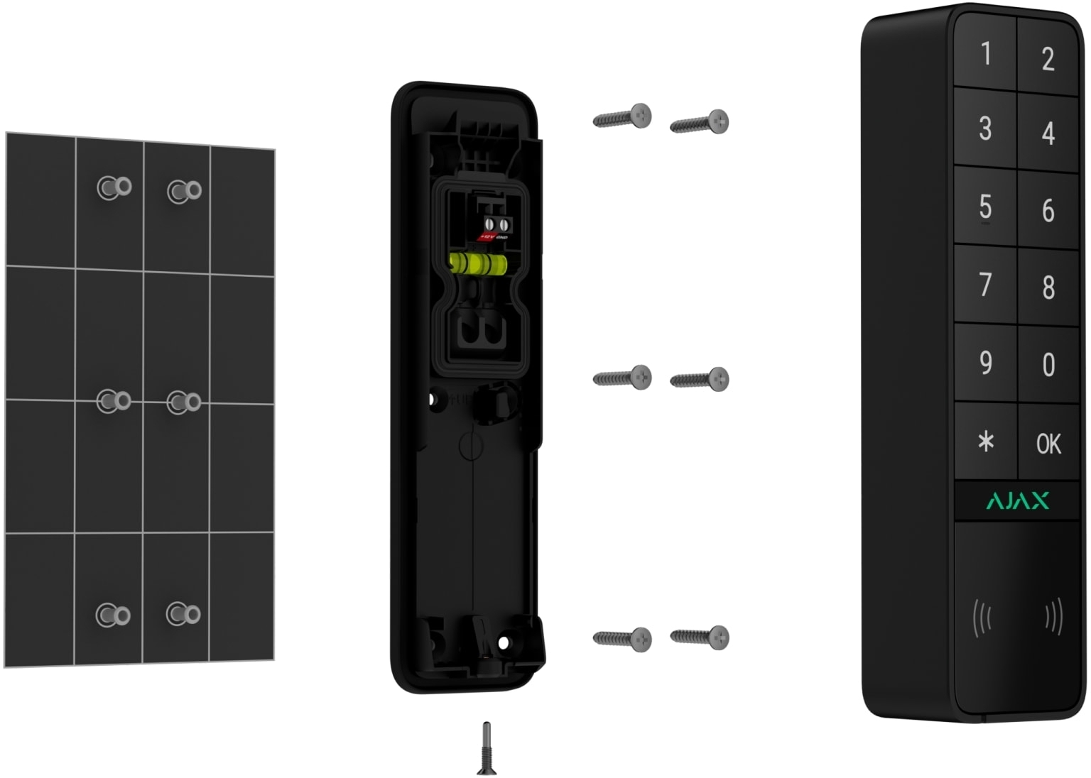 Беспроводная внешняя клавиатура Ajax KeyPad Outdoor Jeweller, черная (000059121) фото 3