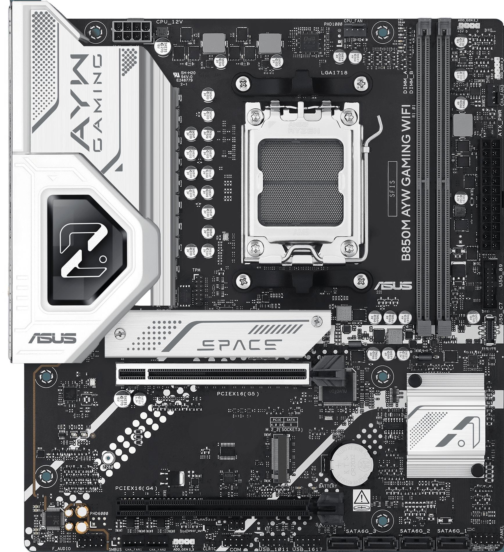 Материнcкая плата ASUS B850M AYW GAMING WIFI (90MB1LW0-M0EAY0) фото 