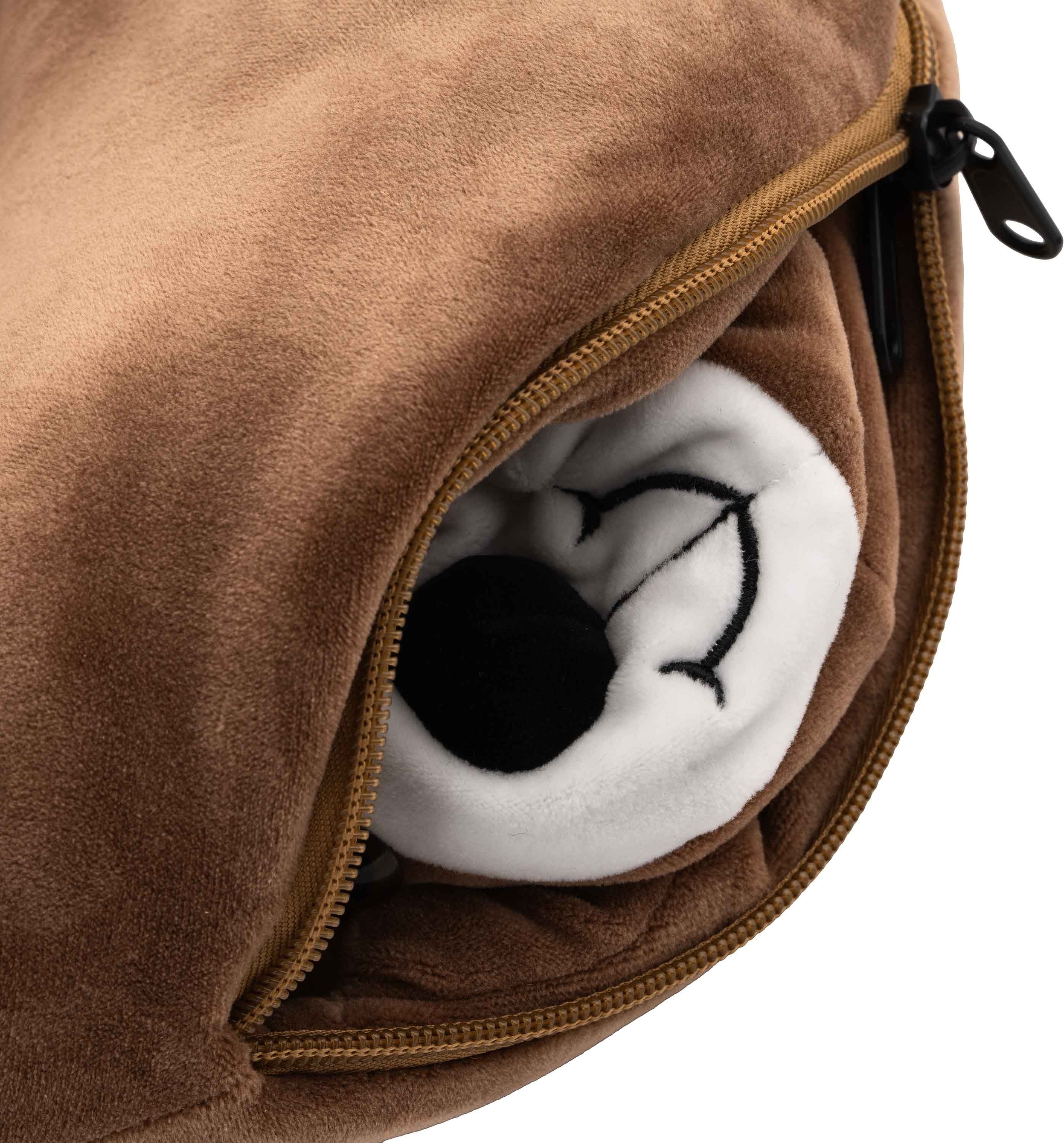 Подушка-трансформер для шиї ARDESTO Travel Сute Dog 30х30см, коричневий (ART3035NEP)фото