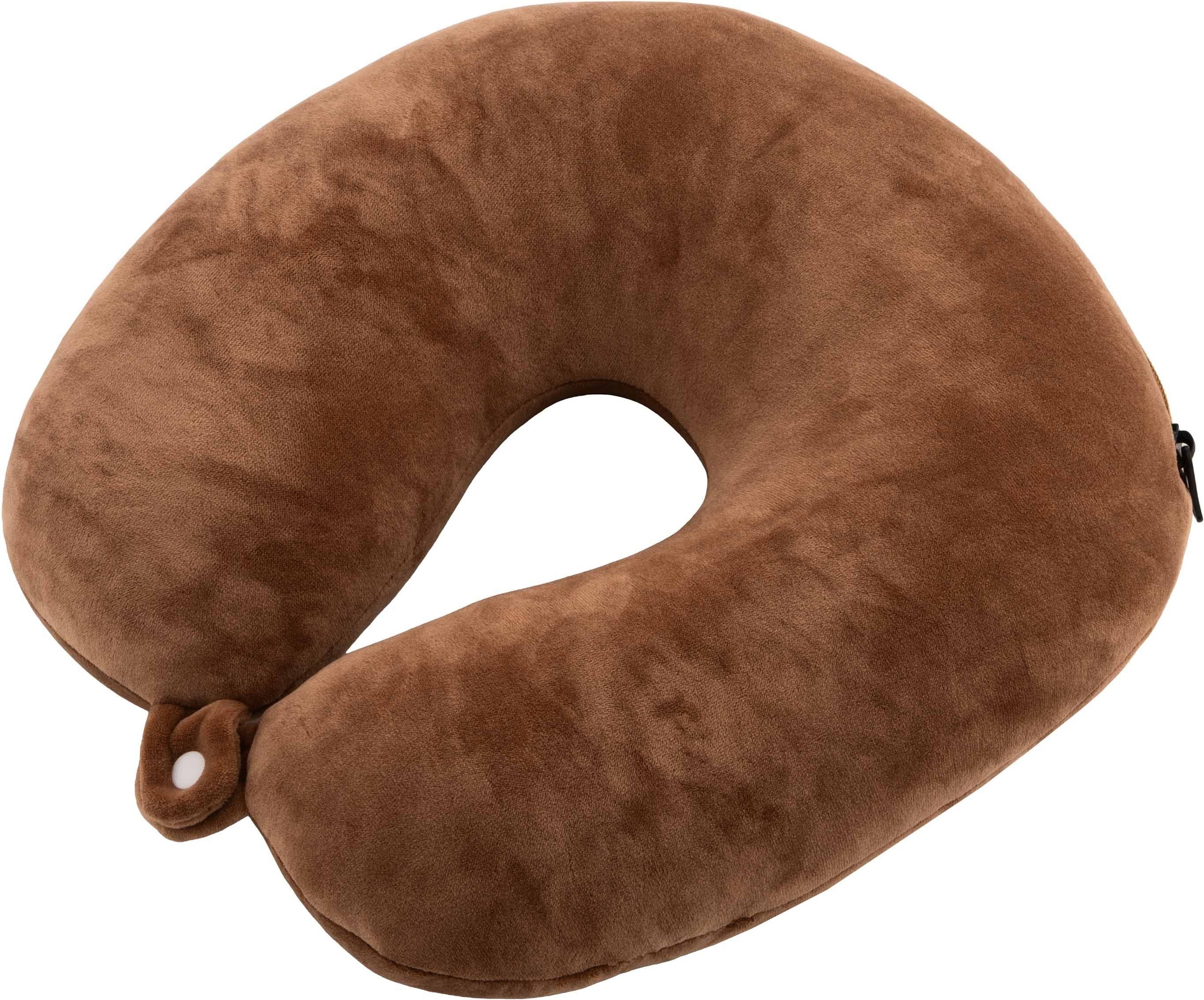 Подушка-трансформер для шиї ARDESTO Travel Сute Dog 30х30см, коричневий (ART3035NEP)фото