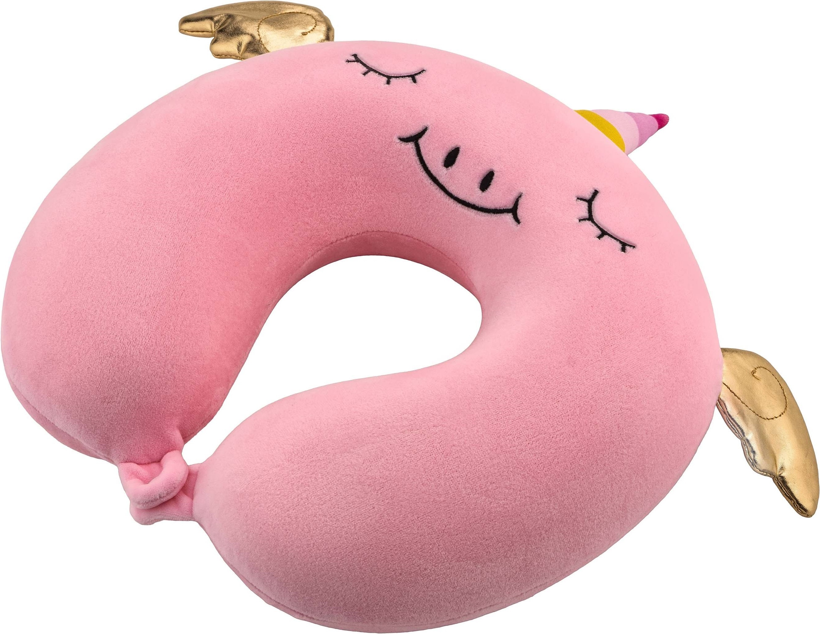 Подушка для шеи ARDESTO Travel Unicorn 30х30см, розовый (ART3032NEP) фото 2
